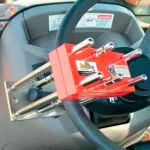 Backhoe Locks For Drive Control And Steering Wheel