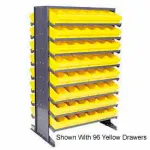 Quantum Storage Systems Double-Sided Pick Racks with Euro Drawers