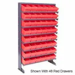 Quantum Storage Systems Single-Sided Shelf Pick Racks with Euro Drawers