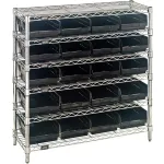 Quantum Storage Systems Wire Shelving with Conductive Shelf Bins