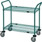 Quantum® Storage Systems Poly-Green® Wire Utility Carts