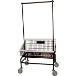 Wire Laundry Carts with Double Garment Hangers