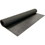 Herco 2' x 4' All Purpose 1/8 Corrugated Rubber Mat - Black