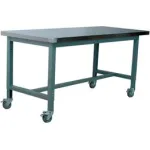 Stackbin Mobile Adjustable Height Stainless Steel Top Workbenches