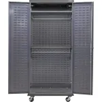 Heavy Duty Steel Configurable Mobile Wardrobe Cabinets with Solid Doors