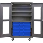 Global Industrial Configurable Clear View Mobile Bin Cabinets