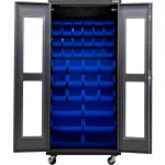 Global Industrial Configurable Clear View Mobile Bin Cabinets with Power