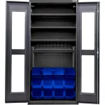 Global Industrial Configurable Clear View Bin Cabinets with Power