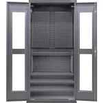 Heavy Duty Steel Configurable Pegboard Clear View Cabinets