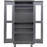Heavy Duty Steel Configurable Mobile Wardrobe Clear View Cabinets
