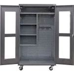Heavy Duty Configurable Mobile Clear View Janitorial Cabinets