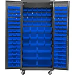 Heavy Duty Configurable Mobile Bin Cabinets with Electronic Lock and Power