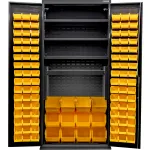 Global Industrial Configurable Bin Cabinets with Power & Electronic Lock