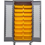 Heavy Duty Configurable Ventilated Mobile Bin Cabinets with Power
