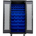 Global Industrial Configurable Ventilated Mobile Bin Cabinets with Power