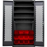 Global Industrial Configurable Ventilated Bin Cabinets with Power