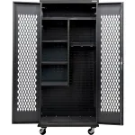 Heavy Duty Configurable Mobile Ventilated Janitorial Cabinets with Power