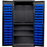 Heavy Duty Configurable Pegboard Bin Cabinets with Electronic Lock
