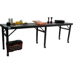 Valley Craft Mobile Extra Long Adjustable Height Workbenches