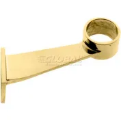 Lavi Industries 1-1/2 Polished Brass Bar Bracket, Solid Brass and  Stainless Steel Fittings