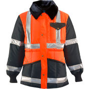 RefrigiWear Iron-Tuff™ Jackoat™, Black/HiVis Orange, -50° Comfort Rating, M Regular