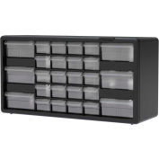 Akro-Mils Plastic Drawer Parts Cabinet 10126 - 20&quot;W x 6-3/8&quot;D x 10-1/4&quot;H, Black, 26 Drawers