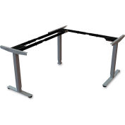 Lorell® 3rd Leg Add-on for Quadro Two-Tier Sit-Stand Frames - 44"W x 24"D x 26.5"H - Black