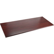 Lorell® Sit-Stand Desk Table Top - Straight Edge - 72"W x 30"D - Mahogany
