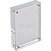 Global Approved 104433 Acrylic Vertical/Horizontal Block Frame, 4" x 6" ,1 Piece