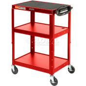 Red Steel Audio Visual & Instrument Cart