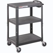 Global Industrial™ Steel Audio Visual & Instrument Cart - Black