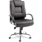 Alera® Ravino Big and Tall Swivel Chair - Leather - High Back - Black
