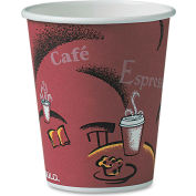 SOLO® Bistro Design Hot Drink Cups, Paper, 10 oz., Maroon, 300/Carton
