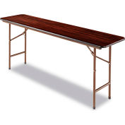 Alera® Laminate Folding Table, Rectangular, 72w x 18d x 29h, Walnut