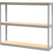 Global Industrial Record Storage Rack 72W x 24D x 84H With Polyethylene  File Boxes, Gray B2297051