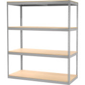 Global Industrial™ Record Storage Rack Without Boxes 72"W x 30"D x 84"H - Gray