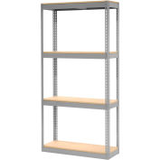 Global Industrial™ Record Storage Rack Without Boxes 42"W x 15"D x 84"H - Gray