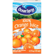 Ocean Spray Aseptic Juice Boxes, 100% Orange, No Sugar Added, 4.2 Oz, 40/Carton