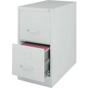 Hirsh Industries® 26-1/2" Deep Vertical File Cabinet 2-Drawer Letter Size - Light Gray
