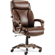 Alera® Executive Leather Chair with Coil Spring Cushioning - Leather - Brown - Veon Series
