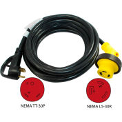 Conntek 15350-LA1, 25-Feet 30-Amp RV Straight Blade Extension Cord with NEMA TT-30P to NEMA L5-30R