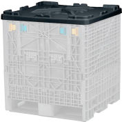 Buckhorn TS4840020010000 Folding Bulk Shipping Container Lid - 48"L x 40"W Black