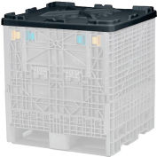 Buckhorn TH4845020010000 Folding Bulk Shipping Container Lid - 48"L x 45"W Black