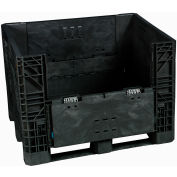 Buckhorn Folding Bulk Shipping Container - BI4840392010000 - 48x40x39 1600 Lbs. Black