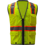 GSS Safety 1701, Class 2 Heavy Duty Safety Vest, Lime, L