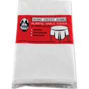 Tablemate® TBL84WH, Round Tablecover, 84"Wx 84"L, Plastic, White, 6/Pack