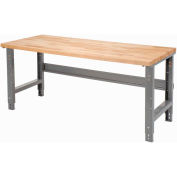 Global Industrial™ 72 x 30 Adjustable Height Workbench C-Channel Leg - Birch Square Edge - Gray
