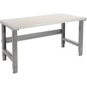 Global Industrial™ 72x36 Adjustable Height Workbench C-Channel Leg - Laminate Safety Edge Gray
