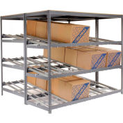 Global Industrial™ Carton Flow Shelving Double Depth 5 LEVEL 96"W x 72"D x 84"H