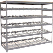 Global Industrial™ Carton Flow Shelving Single Depth 3 LEVEL 96"W x 48"D x 84"H